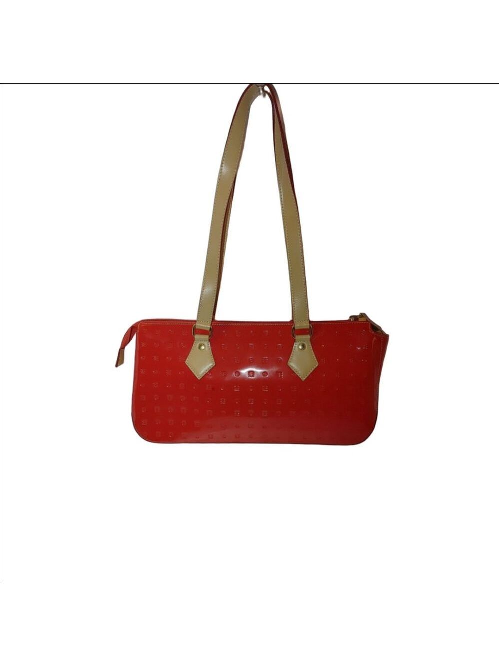 Arcadia Patent Leather Embossed Shoulder Bag